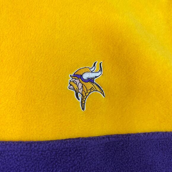 Vintage Starter Sweater Mens M 1/4 Zip Pullover Fleece NFL Minnesota Vikings - Picture 3 of 8